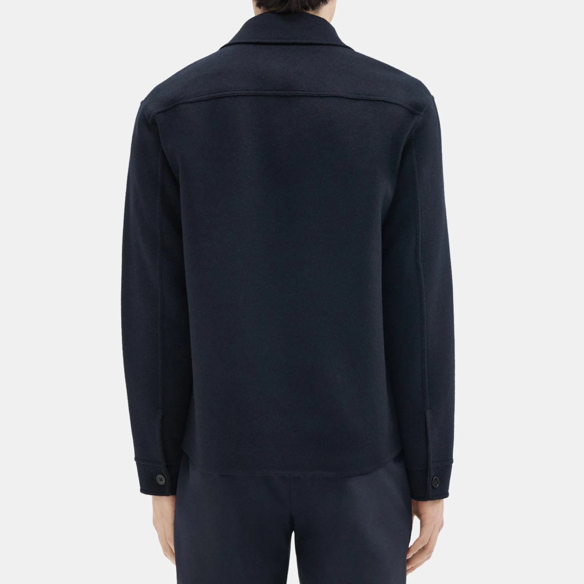Theory Vena Shirt Jacket In Double-Face Wool-Cashmere-Men Outerwear