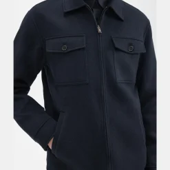 Theory Vena Shirt Jacket In Double-Face Wool-Cashmere-Men Outerwear