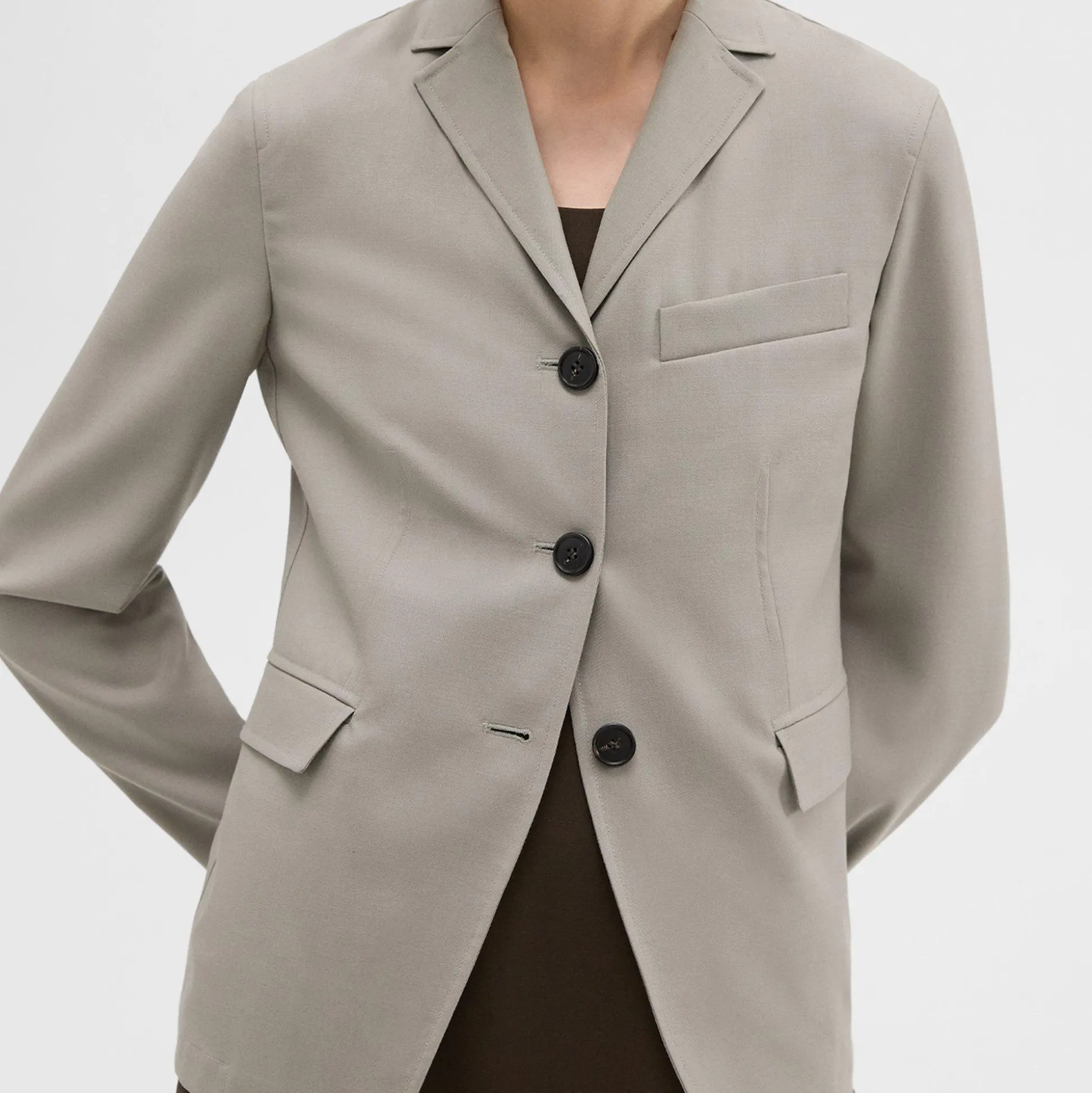 Theory Virgin Wool Slim Fit Blazer-Women Blazers + Jackets