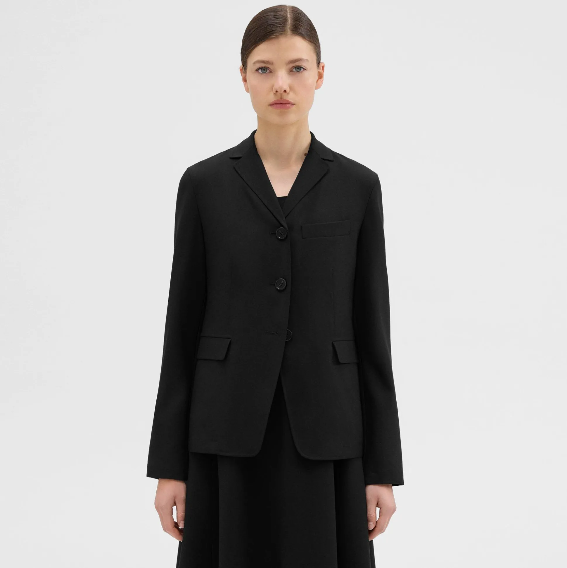Theory Virgin Wool Slim Fit Blazer-Women Suits|Blazers + Jackets