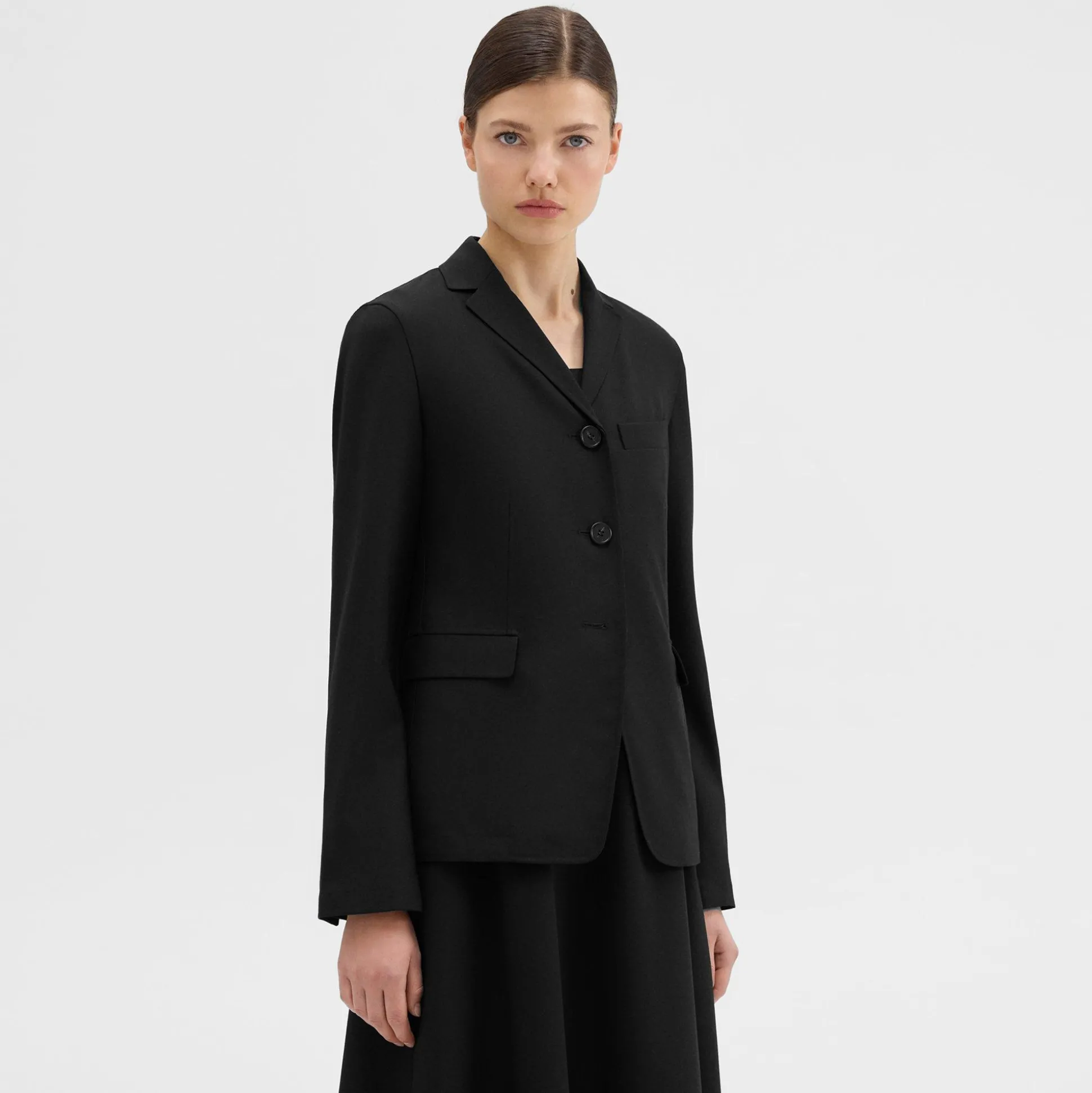 Theory Virgin Wool Slim Fit Blazer-Women Suits|Blazers + Jackets