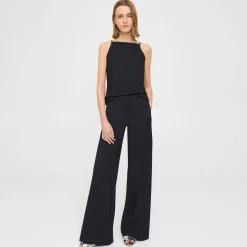 Theory Wide-Leg Pant In Precision Ponte-Women Suits|Pants
