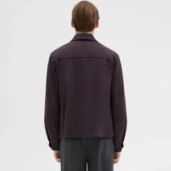 Theory Wool Gabardine Shirt Jacket-Men Outerwear