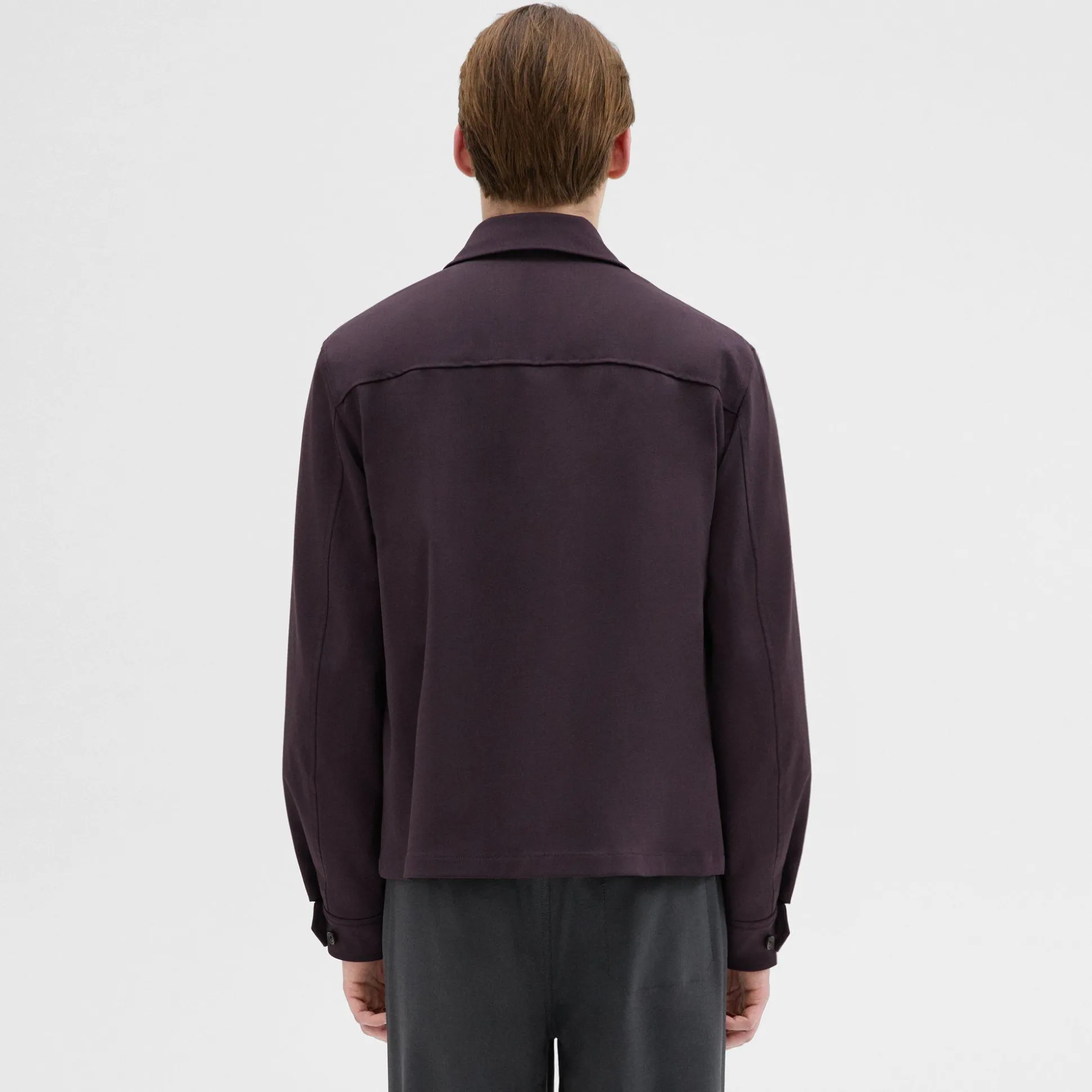 Theory Wool Gabardine Shirt Jacket-Men Outerwear
