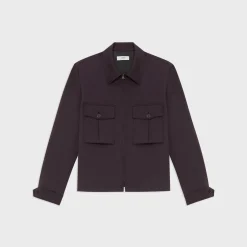 Theory Wool Gabardine Shirt Jacket-Men Outerwear