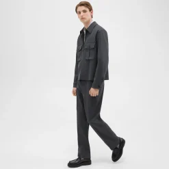 Theory Wool Gabardine Shirt Jacket-Men Outerwear