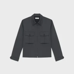 Theory Wool Gabardine Shirt Jacket-Men Outerwear