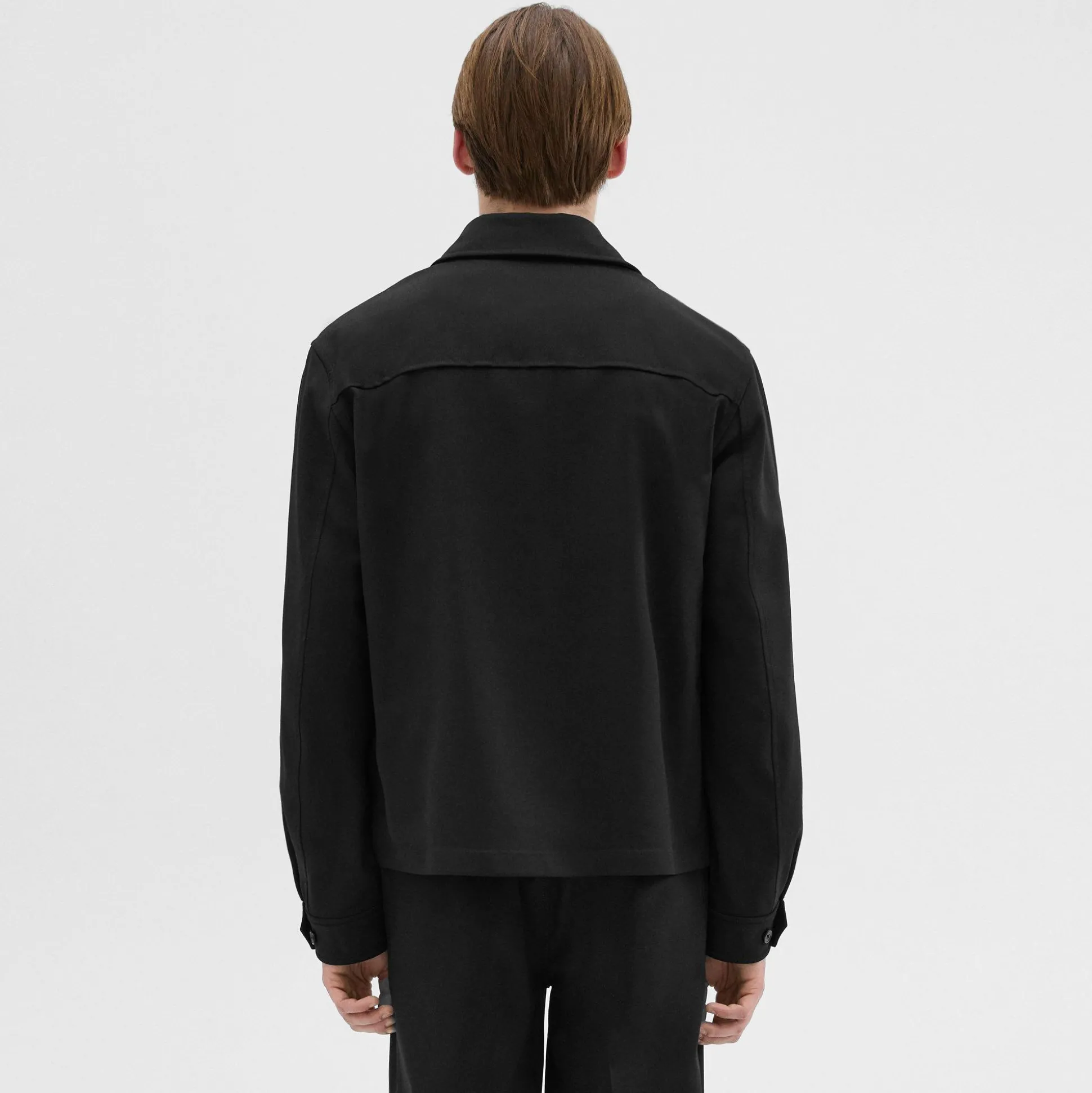 Theory Wool Gabardine Shirt Jacket-Men Outerwear
