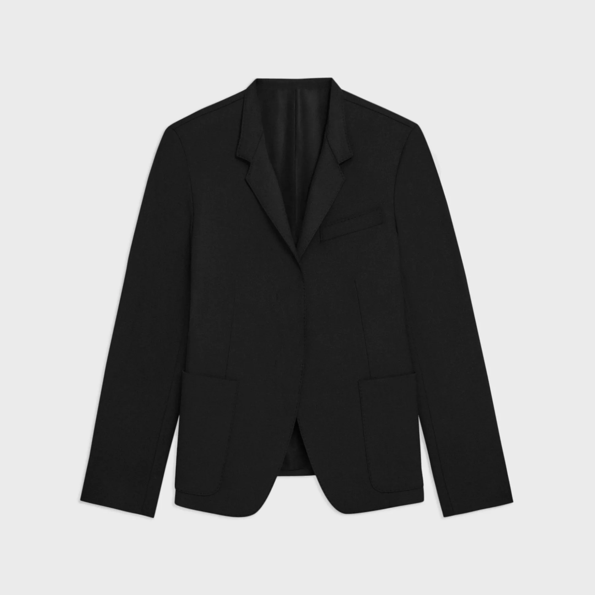 Theory Wool Gabardine Stand-Collar Blazer-Women Suits|Blazers + Jackets