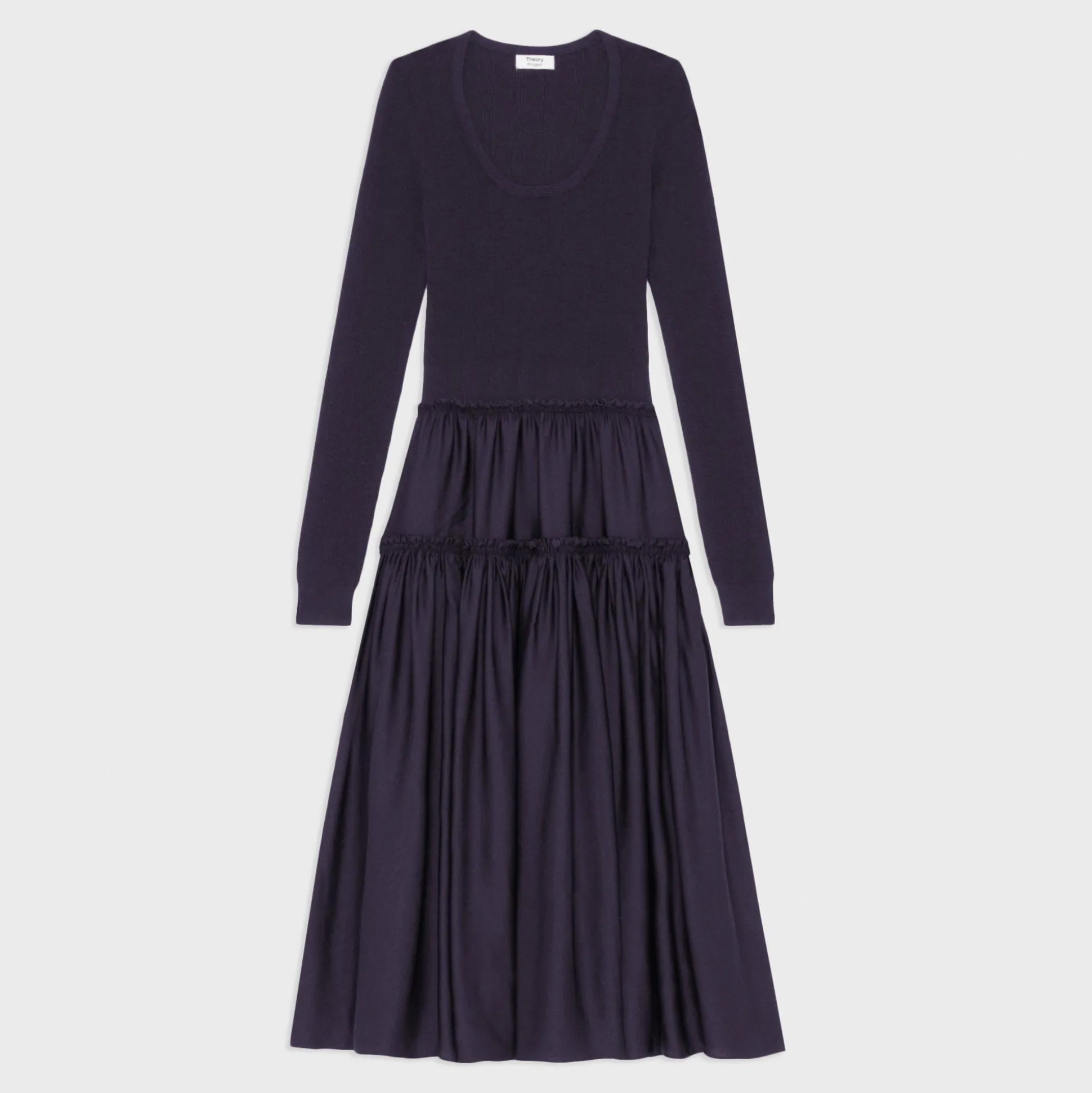 Theory Wool-Viscose Combo Dress-Women Dresses