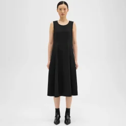 Theory Wool-Viscose Tank Dress-Women Dresses