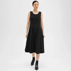 Theory Wool-Viscose Tank Dress-Women Dresses