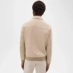 Theory Wyatt Zip Jacket In Suede-Men Outerwear