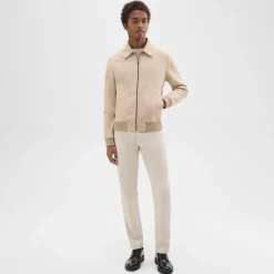 Theory Wyatt Zip Jacket In Suede-Men Outerwear