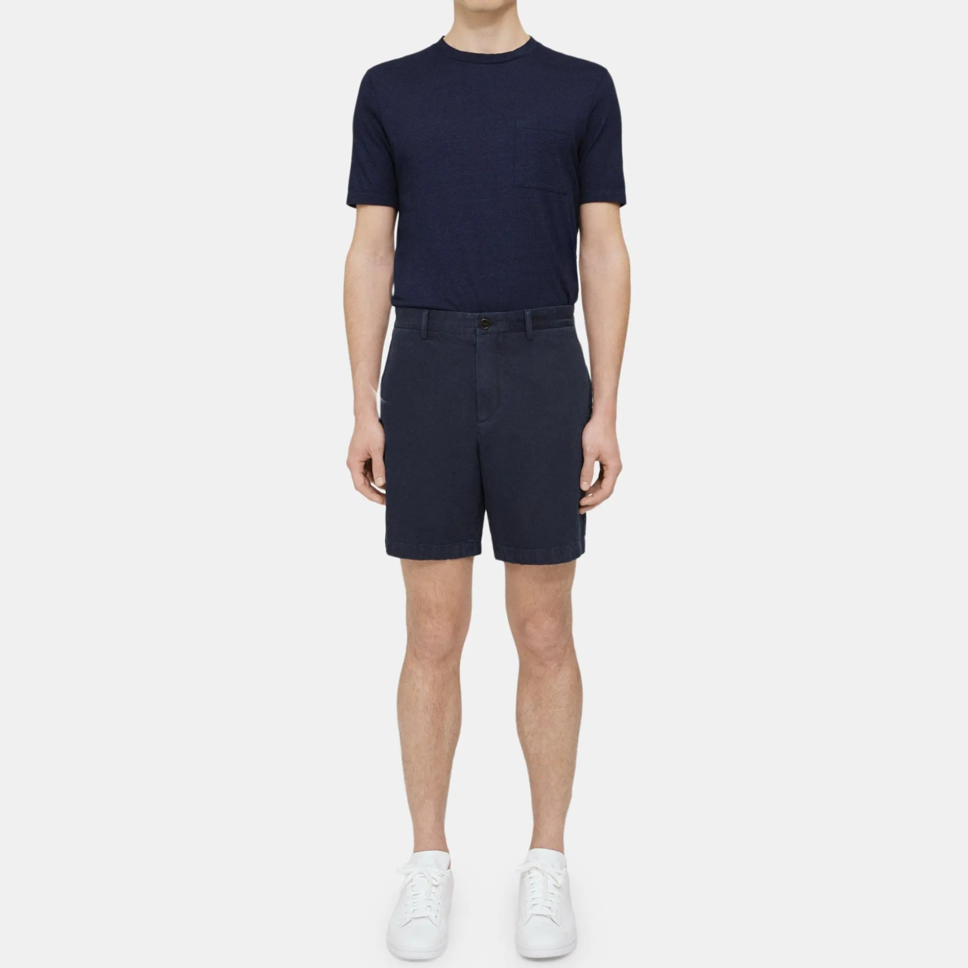 Theory Zaine 7" Short In Chambray-Men Pants|Shorts