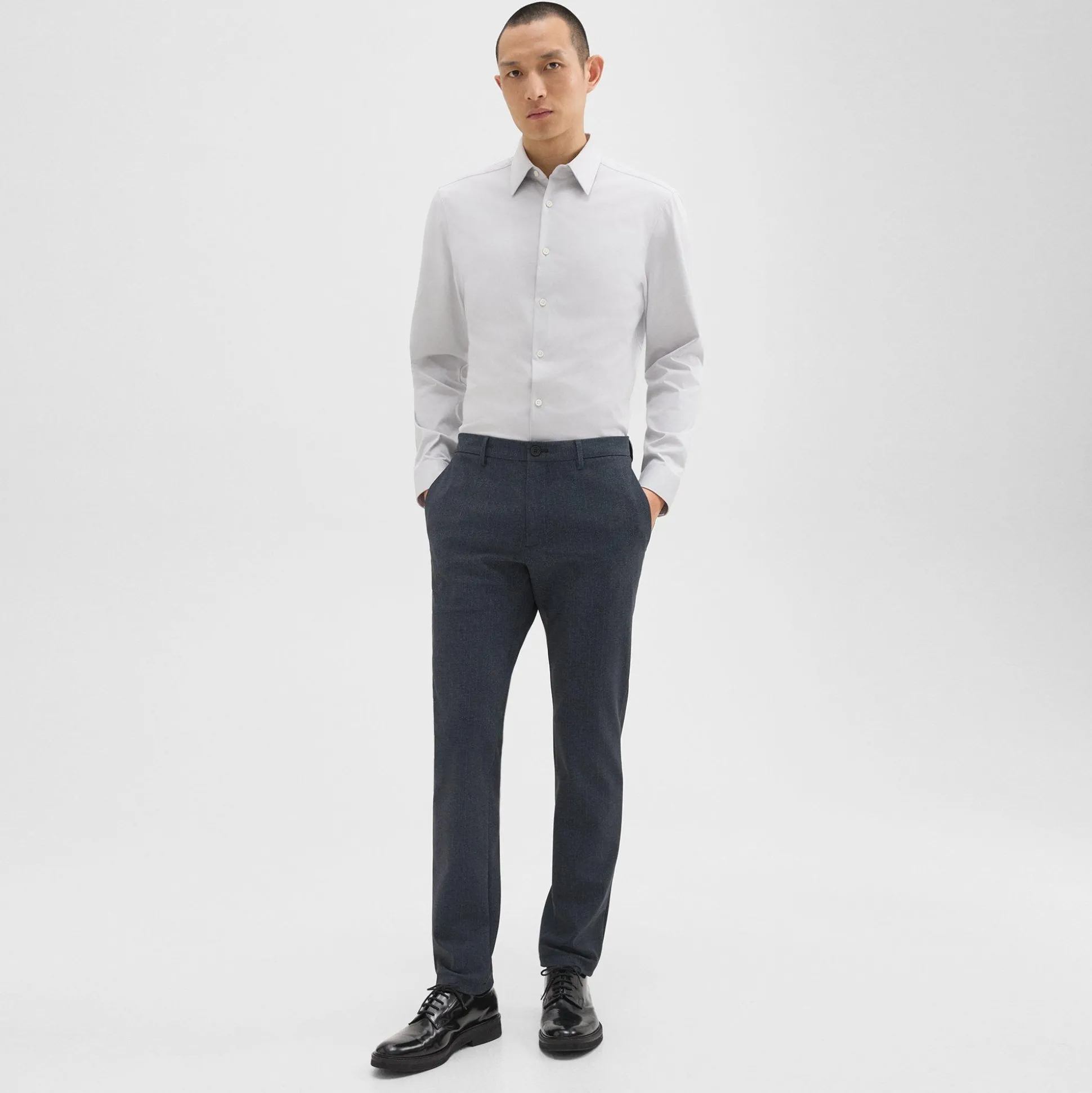 Theory Zaine Pant In Herringbone Precision Ponte-Men Suits|Pants